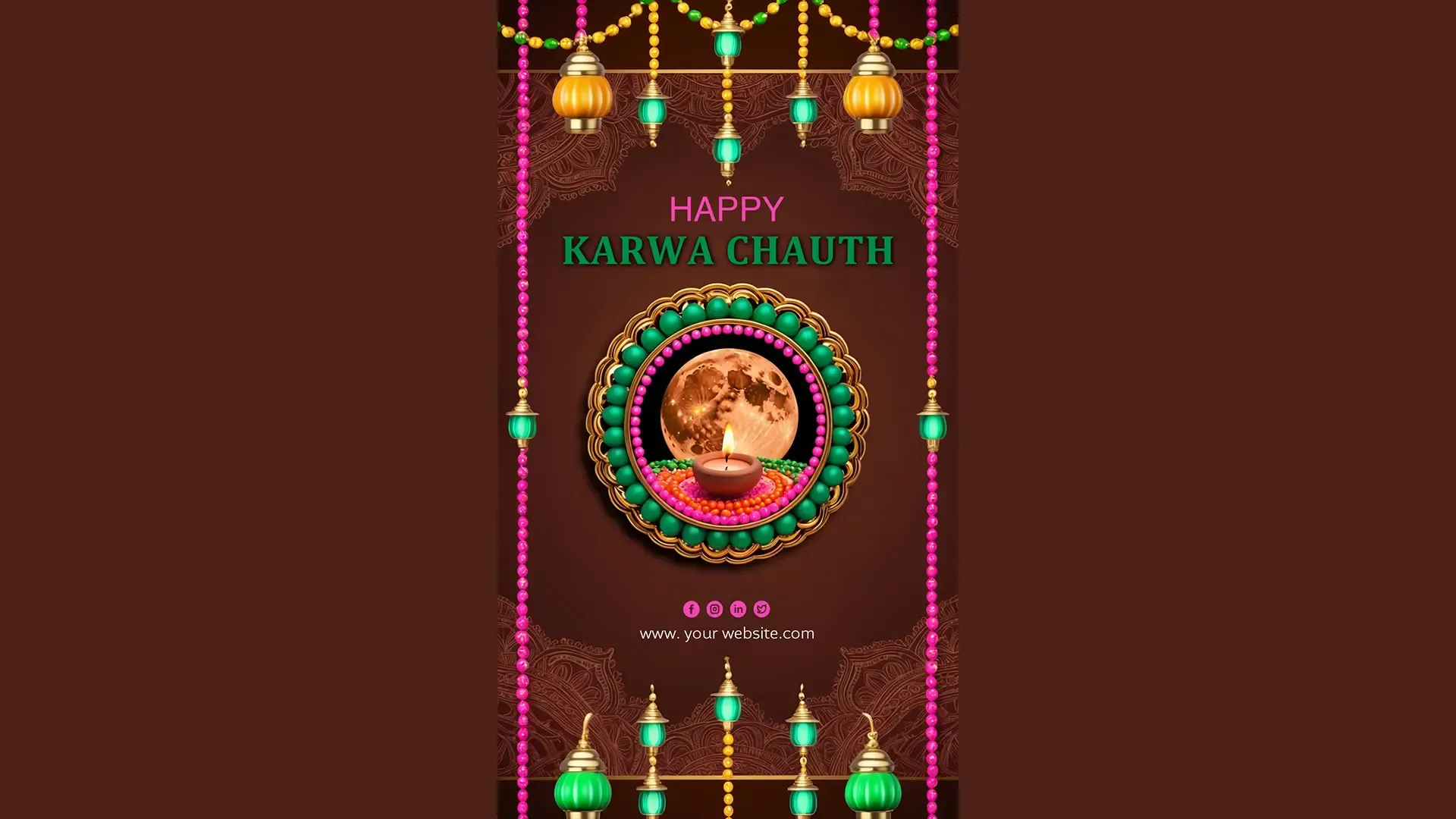 Luminous Karwa Chauth Instagram Story Card